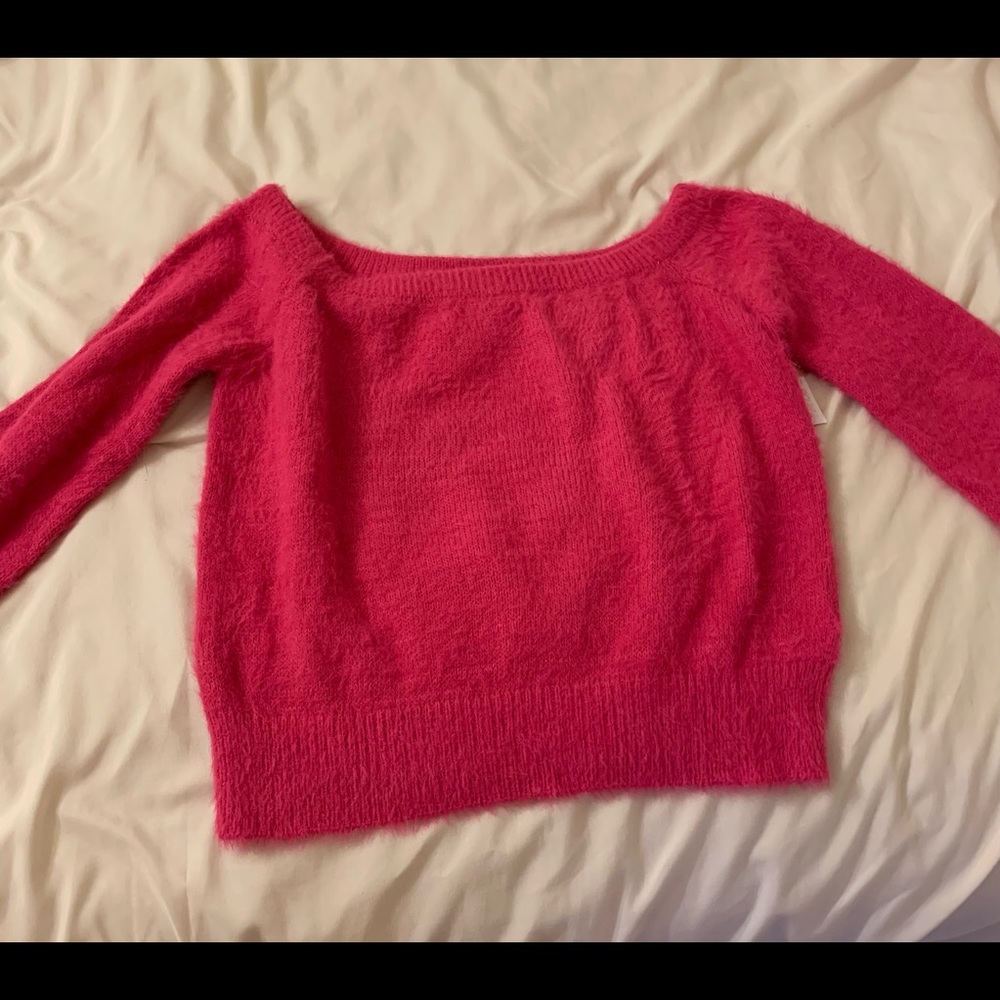 Ardene off the shoulder fuzzy top
